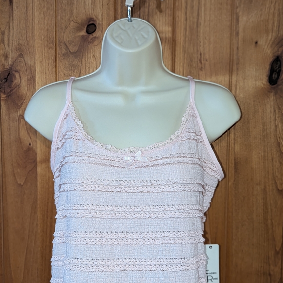 Pink Lace‎ Trimmed Women's Top - Picture 2 of 9